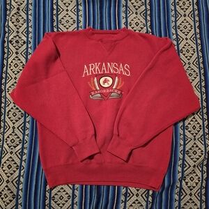 Vintage 90s Arkansas Razorbacks Oversized Crewneck Size L - Midwest Embroidery